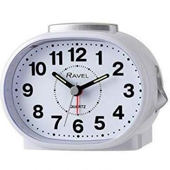Ravel White Bold Alarm Clock