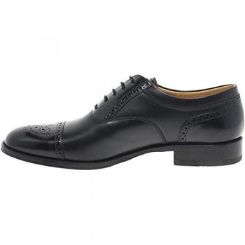 Loake Woodstock Black Wide Fit Oxford Half Brogues Size 10.5