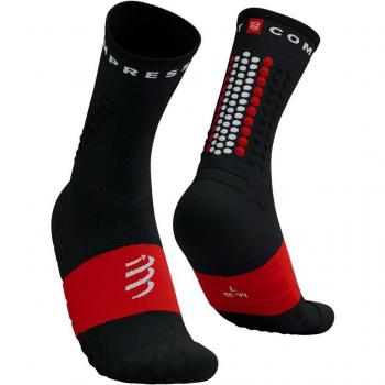 Compressport Ultra Trail v2.0 Socken für Männer – Schwarz/Rot – EU Größe 35‑38 – T1