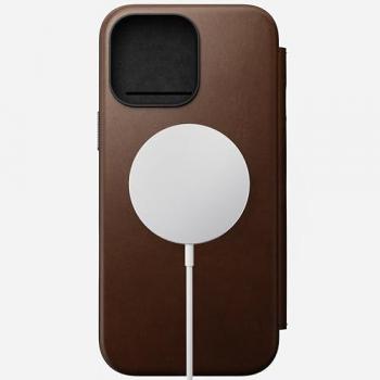 Custodia Folio Magsafe per iPhone 16 Pro Max, Marrone