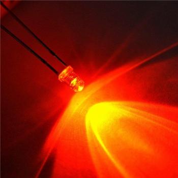 Pack de 1500 LEDs 3MM F3 tête ronde brillante blanc-orange
