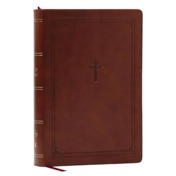 Thomas Nelson NKJV Giant Print End-of-Verse Reference Bible, Brown Leathersoft