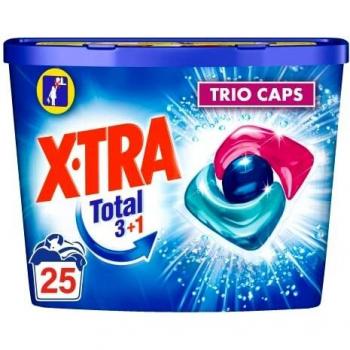 X•Tra Trio-Caps Total x25 – Lessive en Capsules pour Linge