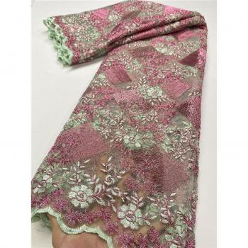 Nigerian Bridal Lace Fabric in Royal Blue YA3677B-5