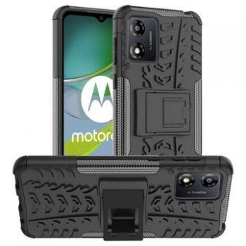 Cubierta Antideslizante con Montura Fija Moto E13 – Negro