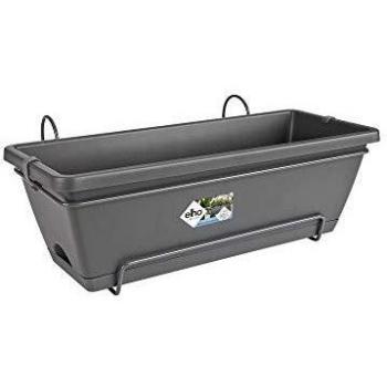 Elho Allin1 50cm Balcony Planter Set ANTHRACITE