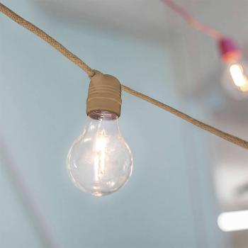 Allegra LED Guirlande Lumineuse avec Corde en Jute et Diminueur de lumière
