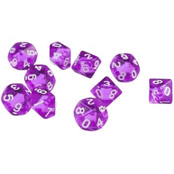 Bulk 10 Sided Blue Dice Set