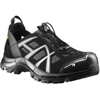 Scarpa di lavoro HAIX Black Eagle Safety 61 Low ESD, S1P, taglia 11 (46), nero/argento