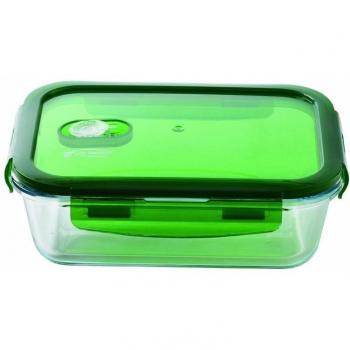Fiambrera rectangular 1L San Ignacio borosilicato verde