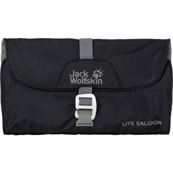 Jack Wolfskin Lite Saloon Kultur-Tasche – 0,7 L, Schwarz, 26,5 × 17 × 3,5 cm