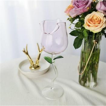 Elegant Pink Crystal Goblet