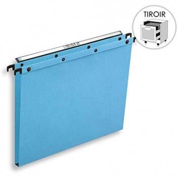 Dossier suspendu OAZULT AZO D15 boîte de 25 A4 Kraft Bleu