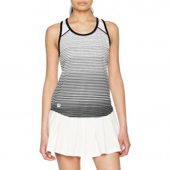Tank Stripato W Team Donna L – Poliestere Nero-Bianco