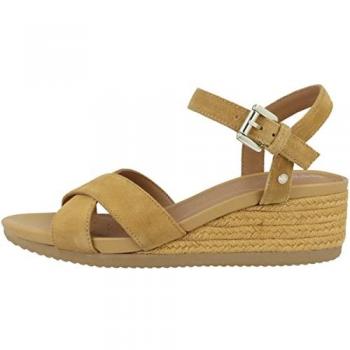 Sandale Compensée Cuir Geox Ischia D02HHC 00022 – Marron