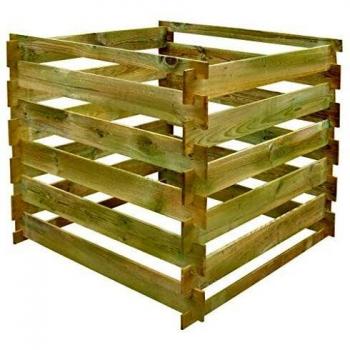 Compostador de madera de pino impregnada 0,54 m3
