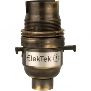 BC B22 Shade Ring Lamp Mount in Antique Brass