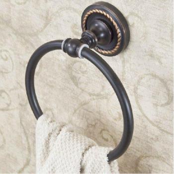 Gold Oil Rubbed Brass Wall Mounted Towel Ring Holder