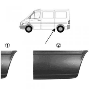 Seitenwand hinten links vor der Achse Anschlussblech für Mercedes-Benz Sprinter
