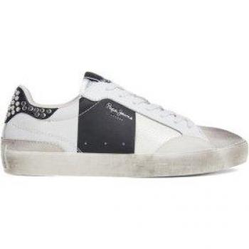 Blanc Lacet Femme – Zapatos de Style Pepe Jeans