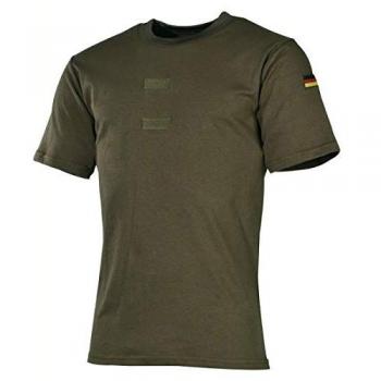 BW Tropenhemd mit Klett und Nationalitätsabzeichen, oliv