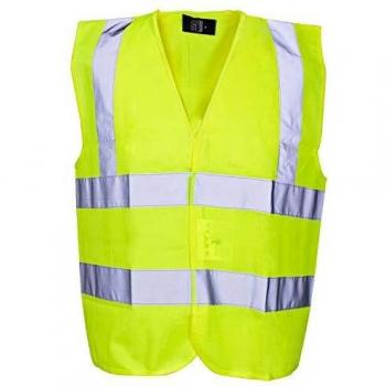 Kinderwarnweste SCAWWHVWC13 – Gelb, Größe 10‑13 Jahre, 90 cm Durchmesser