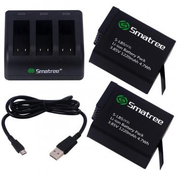 Batteria Smatree Duo Plus GoPro con Caricatore Multi‑Canale