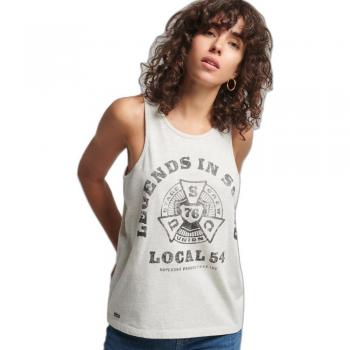 Superdry Vintage Merch Queen Marl Women's Sleeveless Shirt M