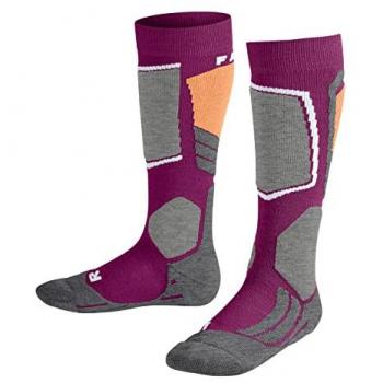 Falke SK2 Intermediate Kinder Skisocken mit Polsterung, Lila 27-30
