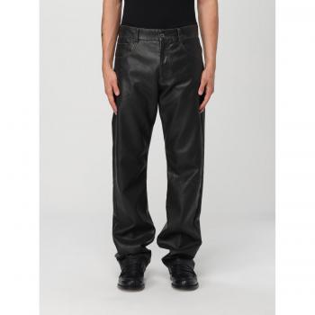 MSGM Black Zip Front Straight Trousers for Men – Size S