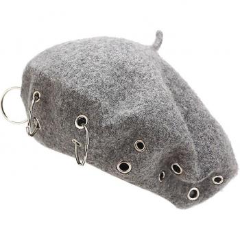 Women’s Winter Beret with Punk Rock Style