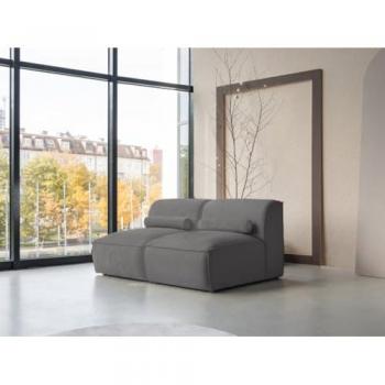 Felix Modulaire 2 Places en Tissu Texturé – Gris Foncé