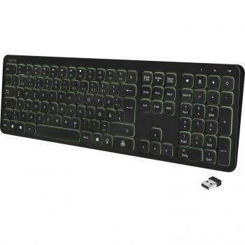 LogiLink Wireless Gaming Keyboard, USB, RGB, Black