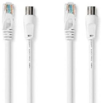 Nedis IEC Male to RJ45 Male Dual Shield Coaxial Cable – 3 m