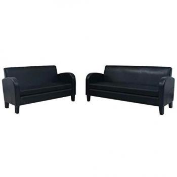 Two-Seat Black Fabric‑Free Sofas – 2D Collection (vidaXL)