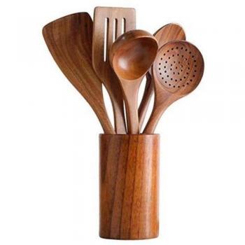 Teak Wood Kitchen Utensils Set