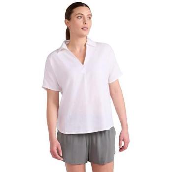 Mountain Warehouse Breezy II Women’s Linen Pullover – White, Relaxed Cut (Size 22)