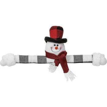 Fenster-Glanz: Weihnachts-Ornament mit Santa Claus & Schneemann