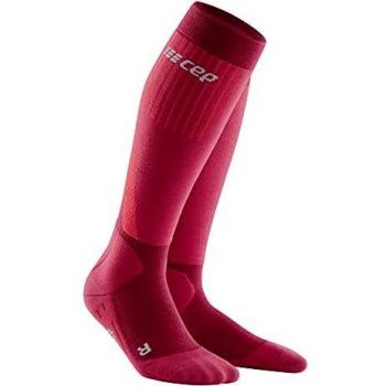 Damen Skitour-Kompressionsstrümpfe CEP – Merino-Rot, Größe III, extra Wärme