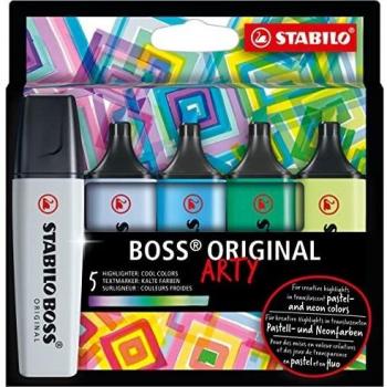 Textmarker STABILO® BOSS ORIGINAL ARTY 5er-Pack in kalt