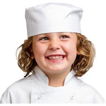 Kids White Chef Cap – B120 Skull Style