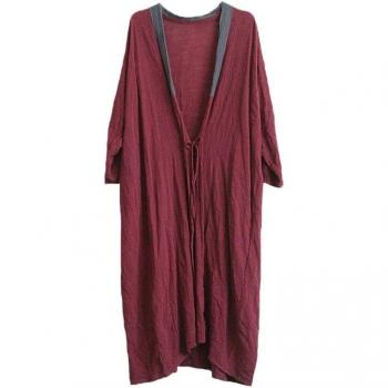 V-Neck Vintage Trench Coat for Women