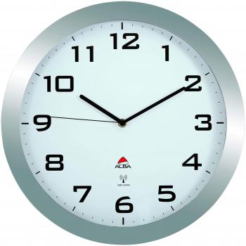 ALBA Farbcode Grau: Grosse Funkuhr 38 cm