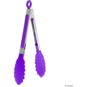 Stainless Steel Handle Silicone Cooking Tongs