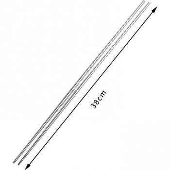 Palillos Chinos Inox Brillantes 38,8 cm