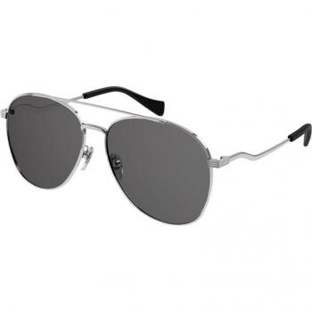 Gucci Women's Pilot Sunglasses in Silver Grey