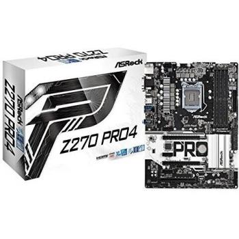 ASRock Z270 Pro4, Intel Motherboard, 4x DDR4 DIMM, Schwarz