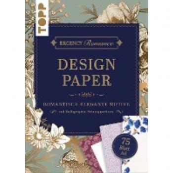 Papier Artiste Regency Romance A6 – 75 feuilles décorées, 25 concepts, guide de calligraphie
