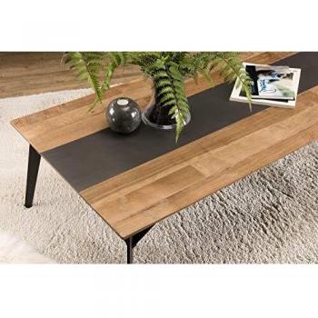 MACABANE Table Basse rectangulaire 140x70cm Teck recyclé Pieds métal