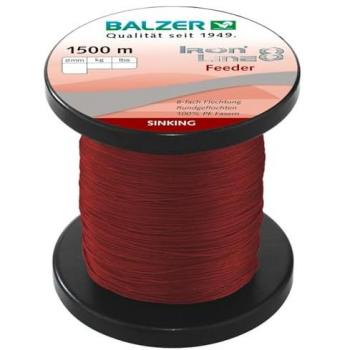 Balzer Iron Line 8 Feeder dunkelrot 1500m, ø 0,10mm